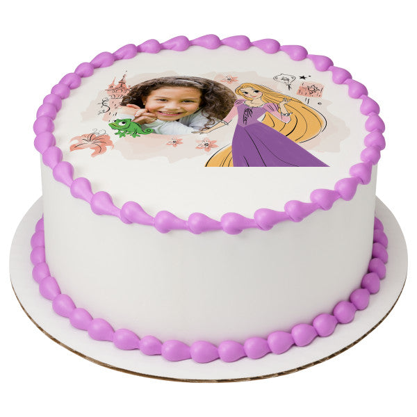 Disney Princess Rapunzel Edible Cake Topper Image Frame