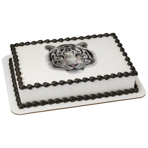 White Tiger Edible Cake Topper Image