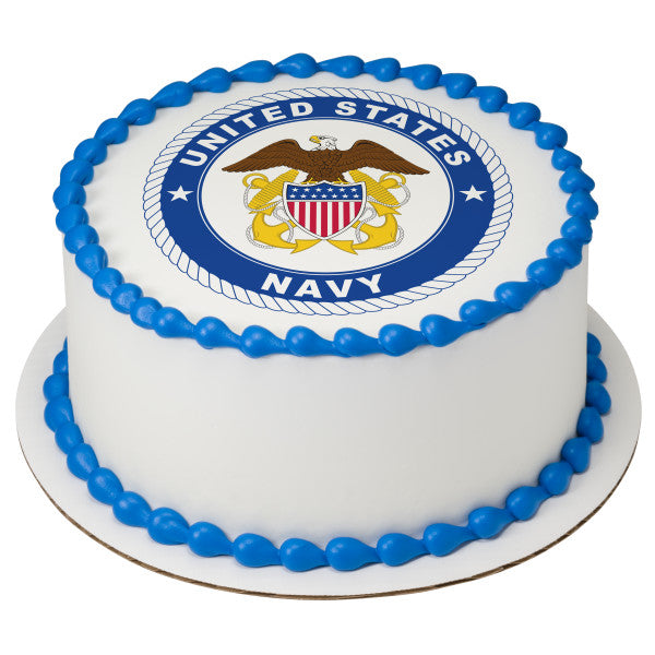 United States Navy Edible Cake Topper Image