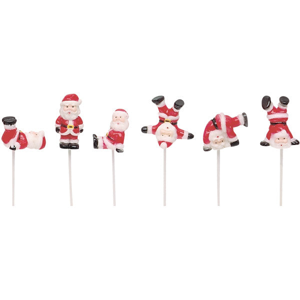 A Birthday Place - Cake Toppers - Tumbling Santas DecoPics®