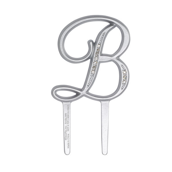 A Birthday Place - Cake Toppers - 2.5" B Diamond Letter Monogram