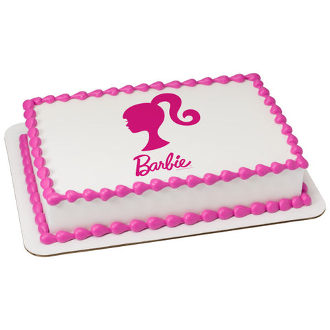 Barbie Silhouette Edible Cake Topper Image