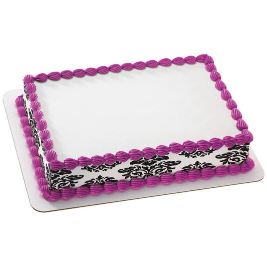 Damask Edible Cake Topper Image Strips