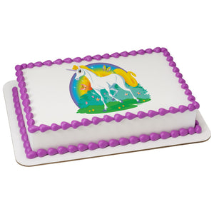 A Birthday Place - Cake Toppers - Unicorn Edible Cake Topper Image