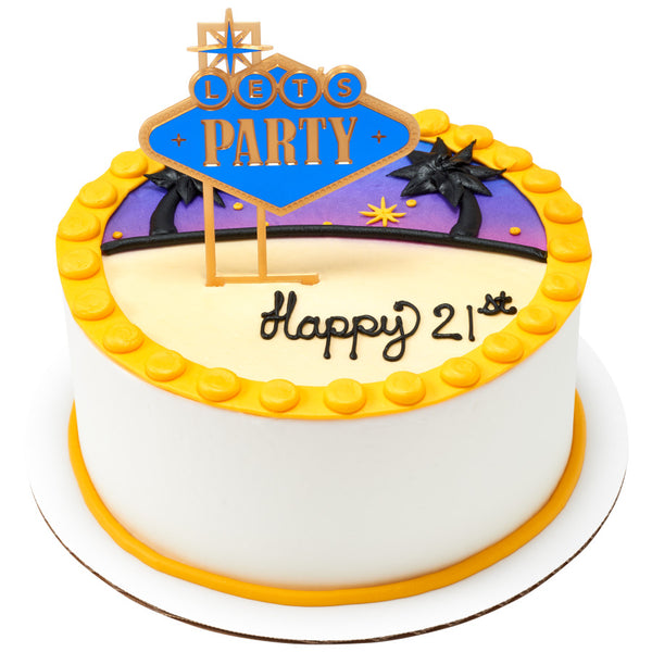 Let's Party Vertical Layon Cake Decoration