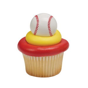 A Birthday Place - Cake Toppers - 3D Baseball Cupcake Rings