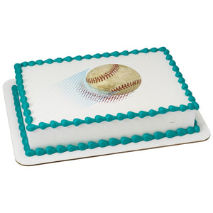 Baseball Edible Cake Topper Image