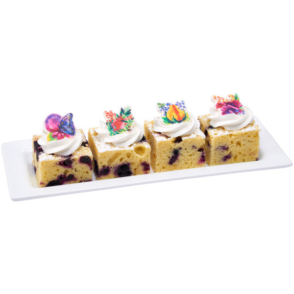 Watercolor Floral Sweet Décor® Printed Edible Decorations