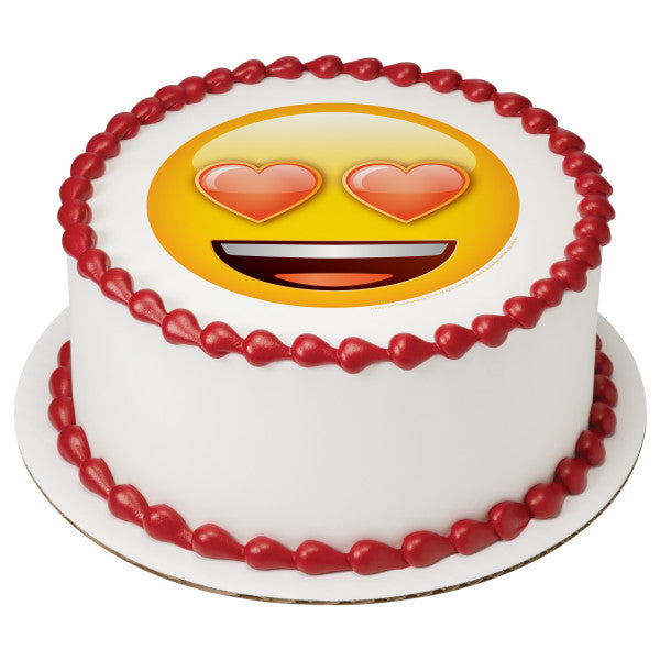 emoji® Heart Eyes Edible Cake Topper Image