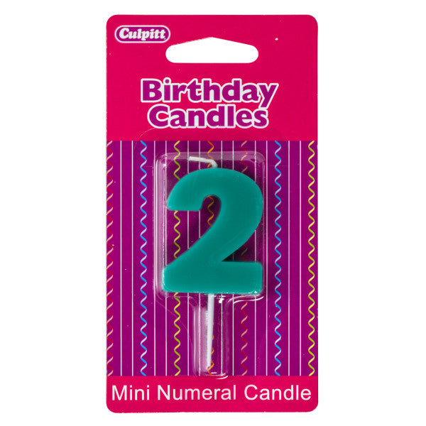 2 Mini Block Numeral Candles