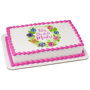 Feliz Dia De La Madre Edible Cake Topper Image