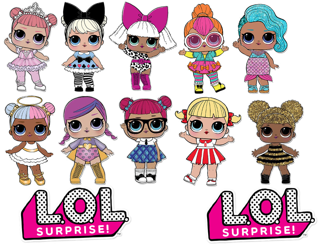 LOL Surprise! Dolls, Bow, and Polka Dots Cake Topper Kit