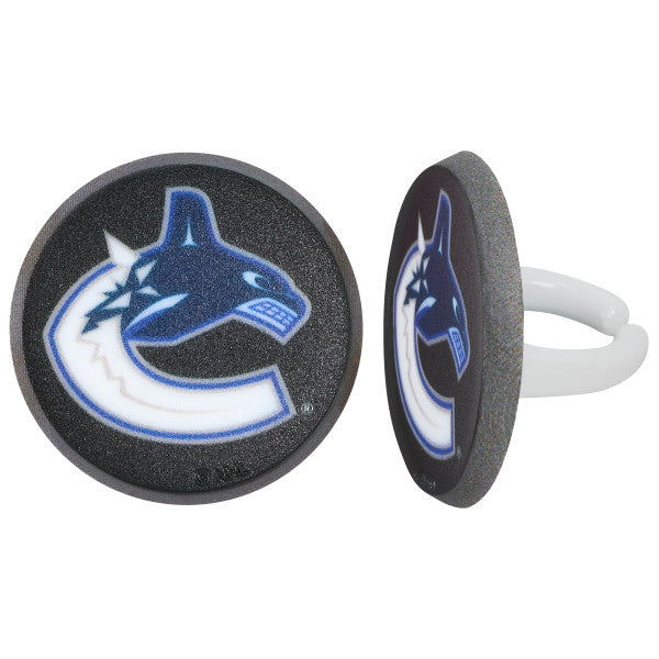 NHL® Nhl Vancouver Canucks Ring Printed Team Puck Cupcake Rings