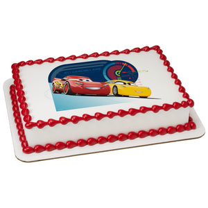 A Birthday Place - Cake Toppers - Cars 3 Race Ready Edible Cake Topper Image