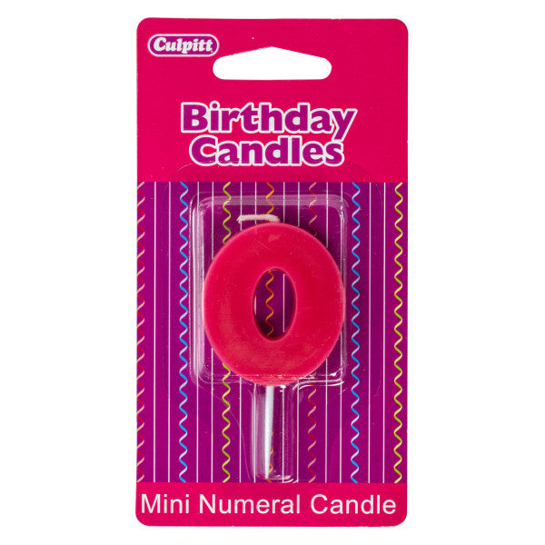0 Mini Block Numeral Candles
