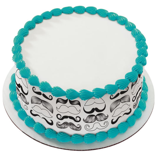 Mustache Edible Cake Topper Image Strips