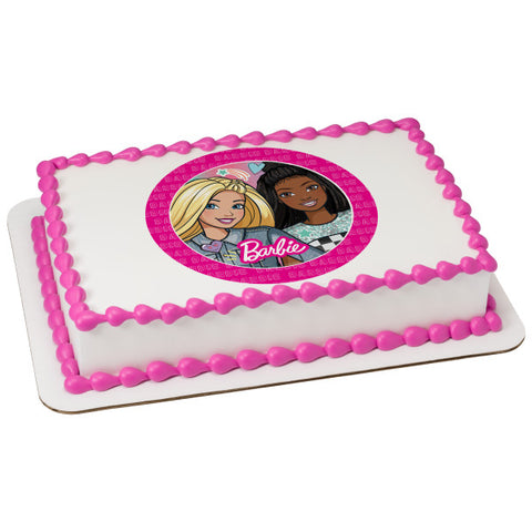Barbie™ Friends Forever Edible Cake Topper Image