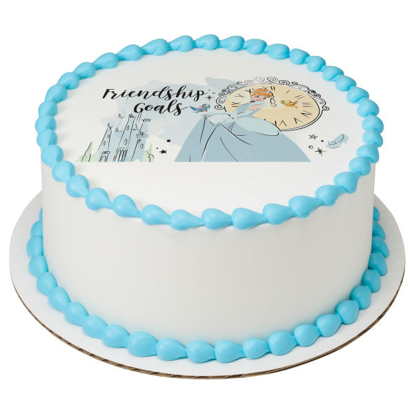 Disney Princess Cinderella Friendship Goals Edible Cake Topper Image