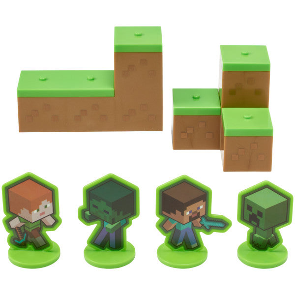 MINECRAFT Mobs Beware! DecoSet® and Edible Cake Topper Image