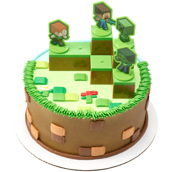 MINECRAFT Mobs Beware! DecoSet® and Edible Cake Topper Image