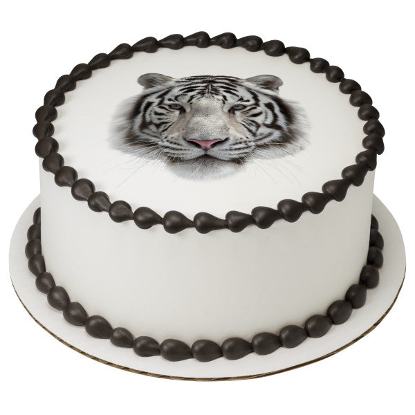 White Tiger Edible Cake Topper Image