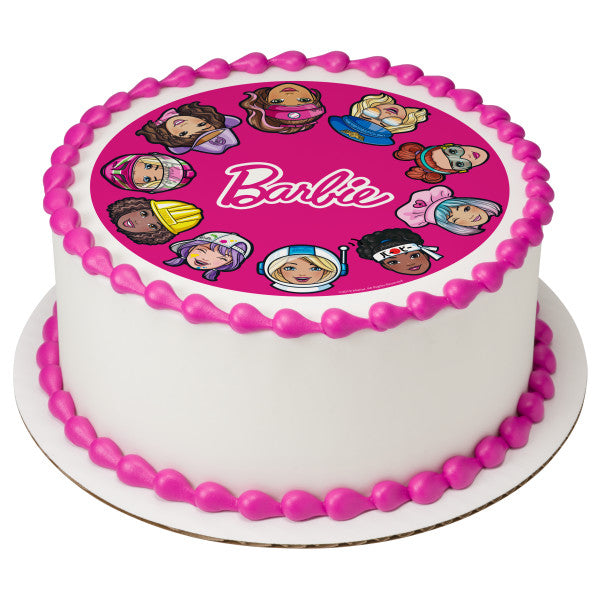 Barbie™ She Does It All Edible Cake Topper Image