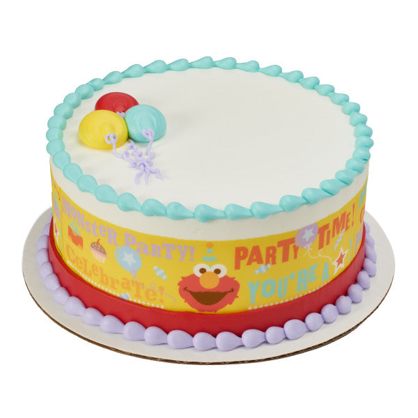A Birthday Place - Cake Toppers - Sesame Street Party Time Edible Cake Topper Image