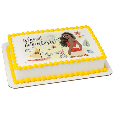 Disney Princess Moana Island Adventurer Edible Cake Topper Image