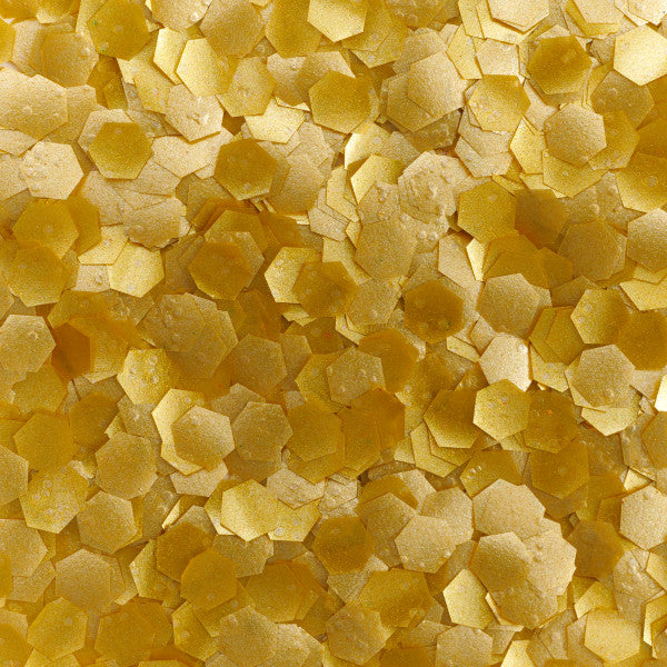 Decopac Gold Hexagon Edible Glitter Cake Decorations - 0.75 oz
