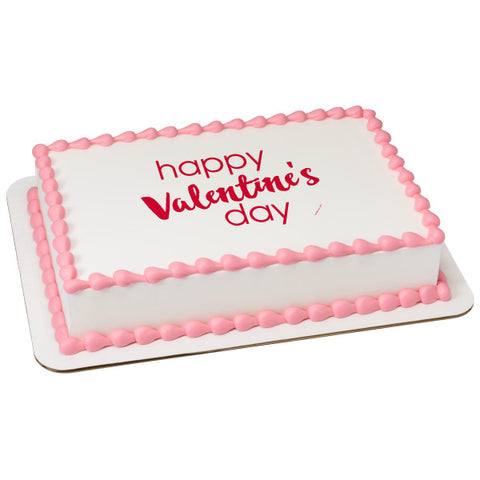 A Birthday Place - Cake Toppers - Valentine's Day Script Edible Cake Topper Image