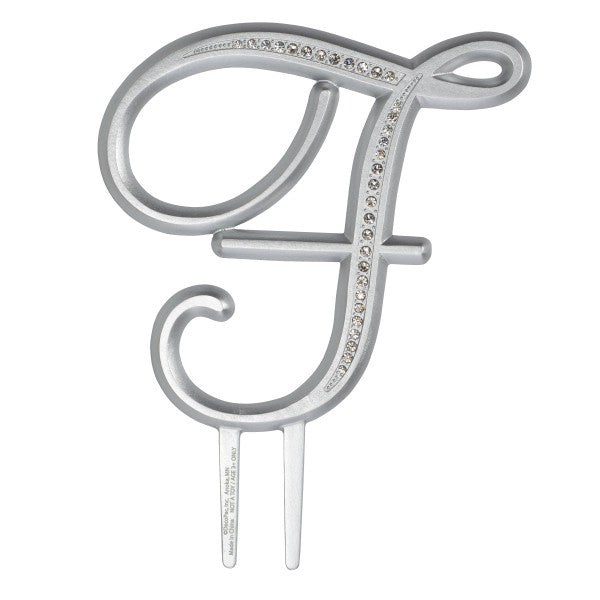 A Birthday Place - Cake Toppers - 4.5" F Diamond Letter Monogram