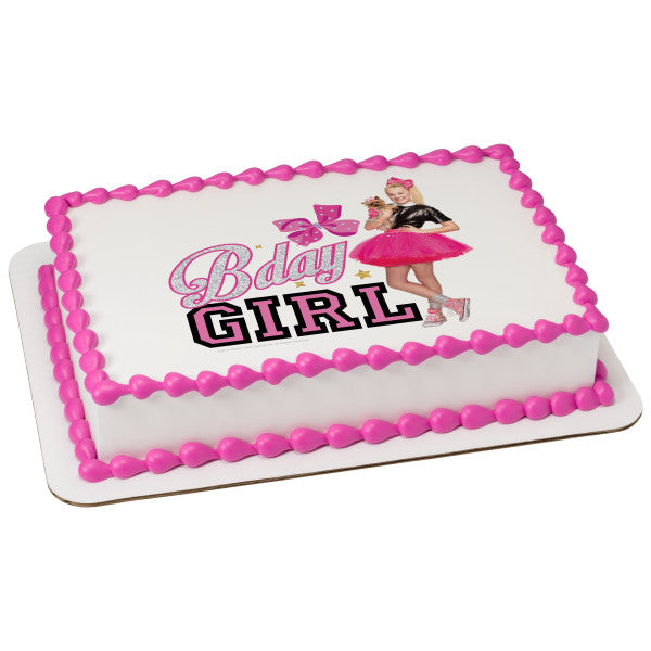 JoJo Siwa™ Bday Girl Edible Cake Topper Image