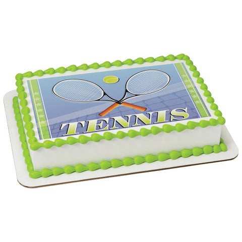 A Birthday Place - Cake Toppers - Tennis Edible Cake Topper Image
