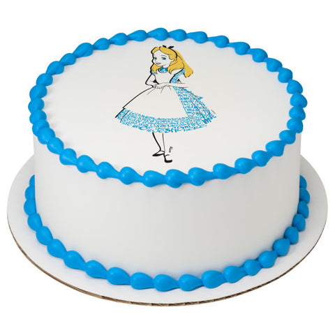Alice in Wonderland Edible Cake Topper Image