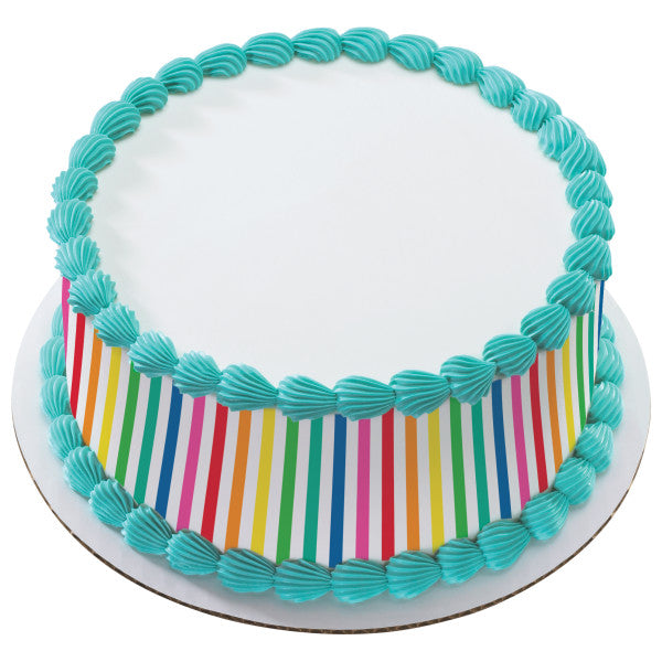 Rainbow Edible Cake Topper Image Strips