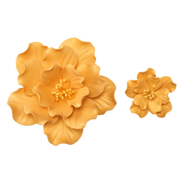 Gold Ruffle Flower Gum Paste Flowers