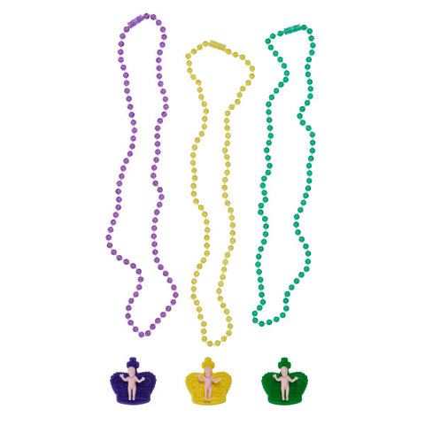 Mardi Gras Baby Crown Necklace Set Layon