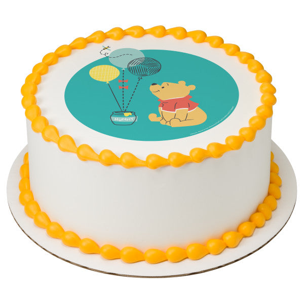 Disney Baby Winnie the Pooh 1st Birthday Edible Cake Topper Image