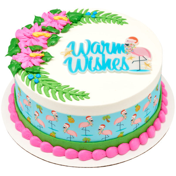 Layon de deseos navideños tropicales