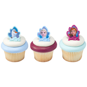 Disney Frozen II Elsa, Anna and Olaf Cupcake Rings