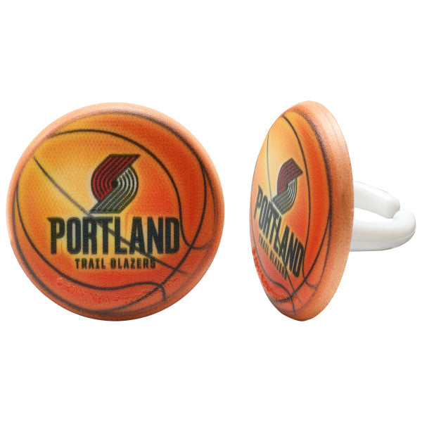 NBA Portland Trail Blazers Team Basketball Cupcake Rings