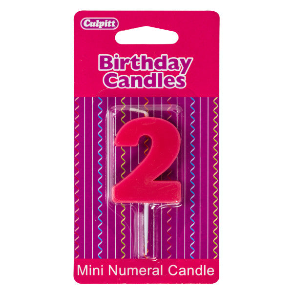 2 Mini Block Numeral Candles