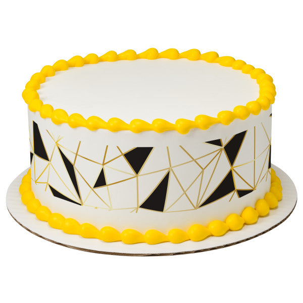 Geometric Shapes Edible Cake Topper Image Strips