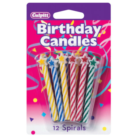 Spiral Star Tops Shaped Smooth & Spiral Candles