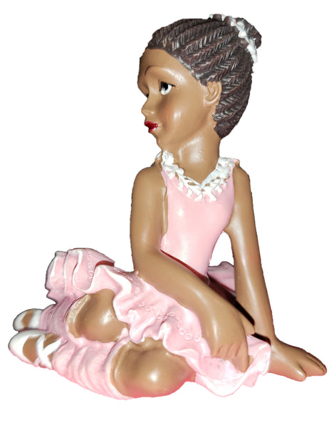 3" Porcelain Ballerina - Pink Dress