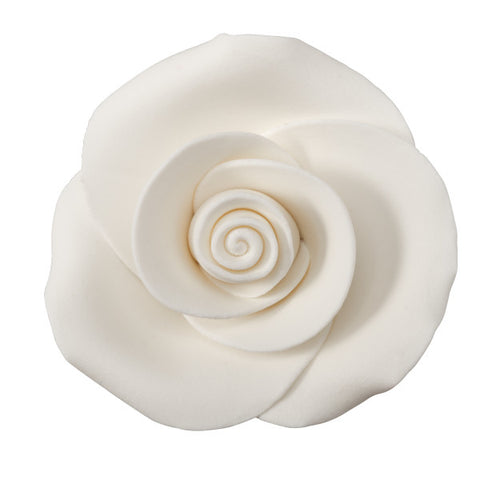 White 2" Rose SugarSoft® Premium Edible Decorations