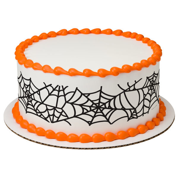 A Birthday Place - Cake Toppers - Spider Web Cake Edible Cake Topper Image