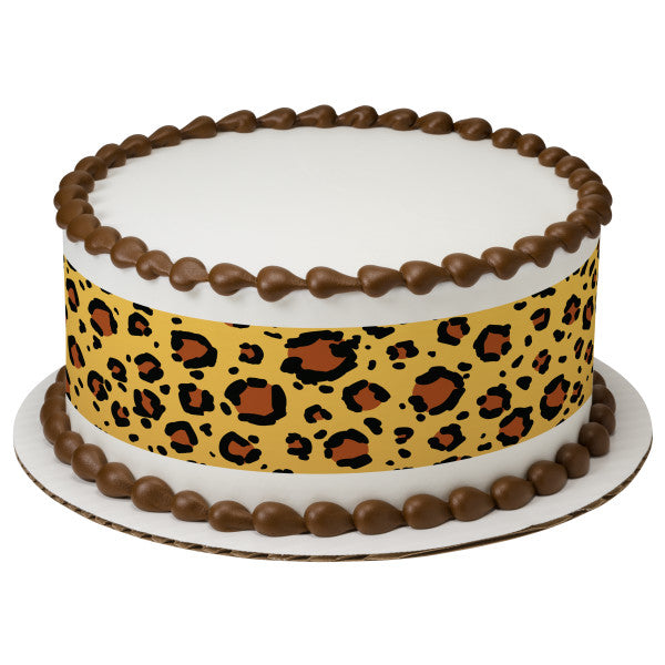 A Birthday Place - Cake Toppers - Safari Print Leopard Edible Cake Topper Image Strips