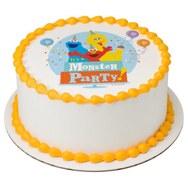 Sesame Street® Monster Party! Edible Cake Topper Image