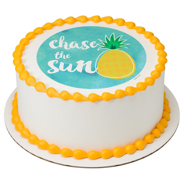 Chase The Sun Edible Cake Topper Image